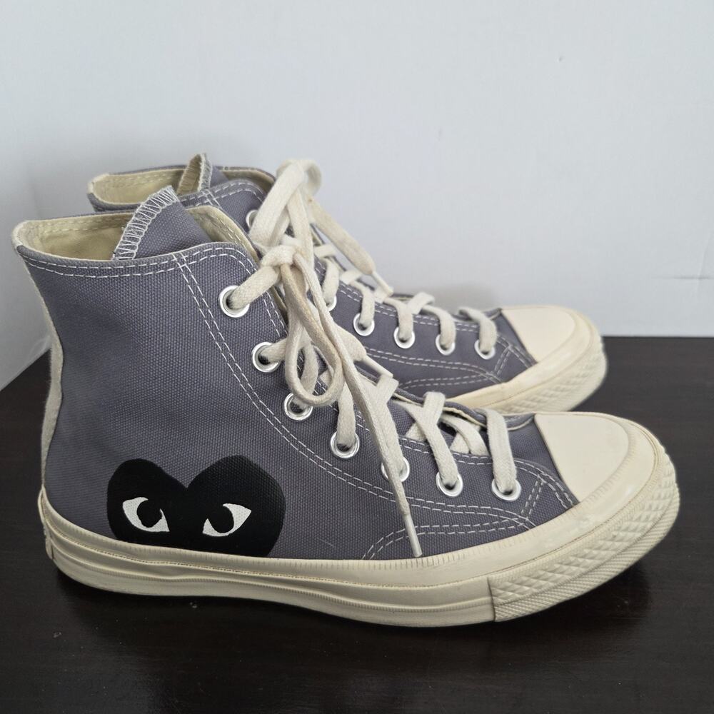 Converse CDG Chuck 70 Hi Comme des Garcons PLAY Steel Gray 171847C Men 4.5 Wms 6